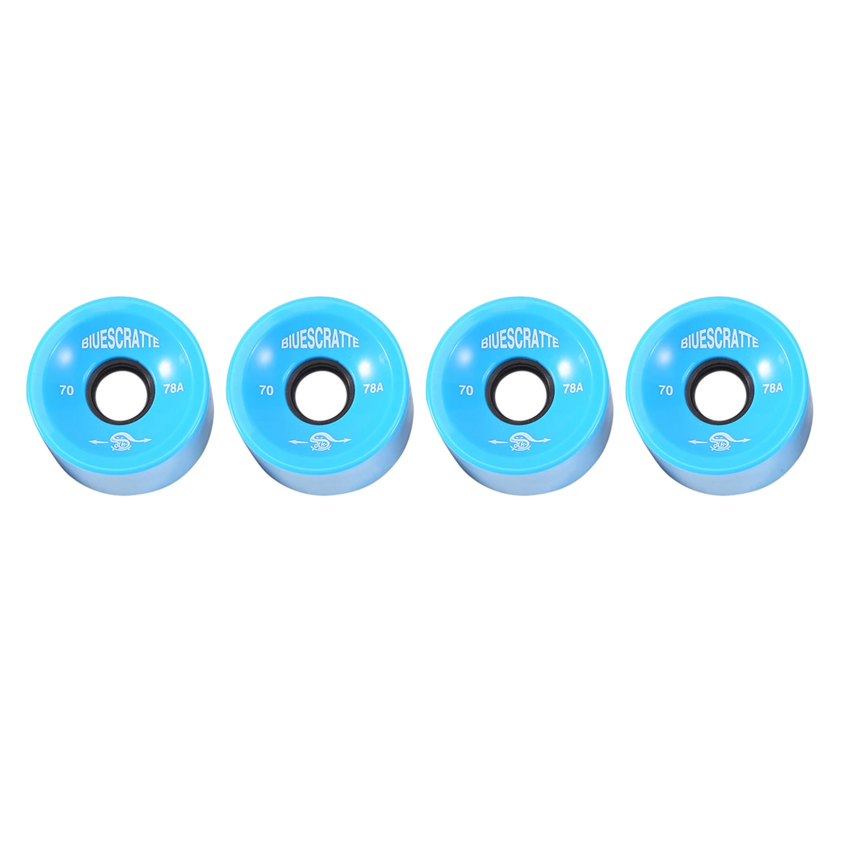 Roues de skateboard et longboard laquées en PU résistant, dimensions x 70mm, pour sports de route, couleur bleu marine, 4 pièces