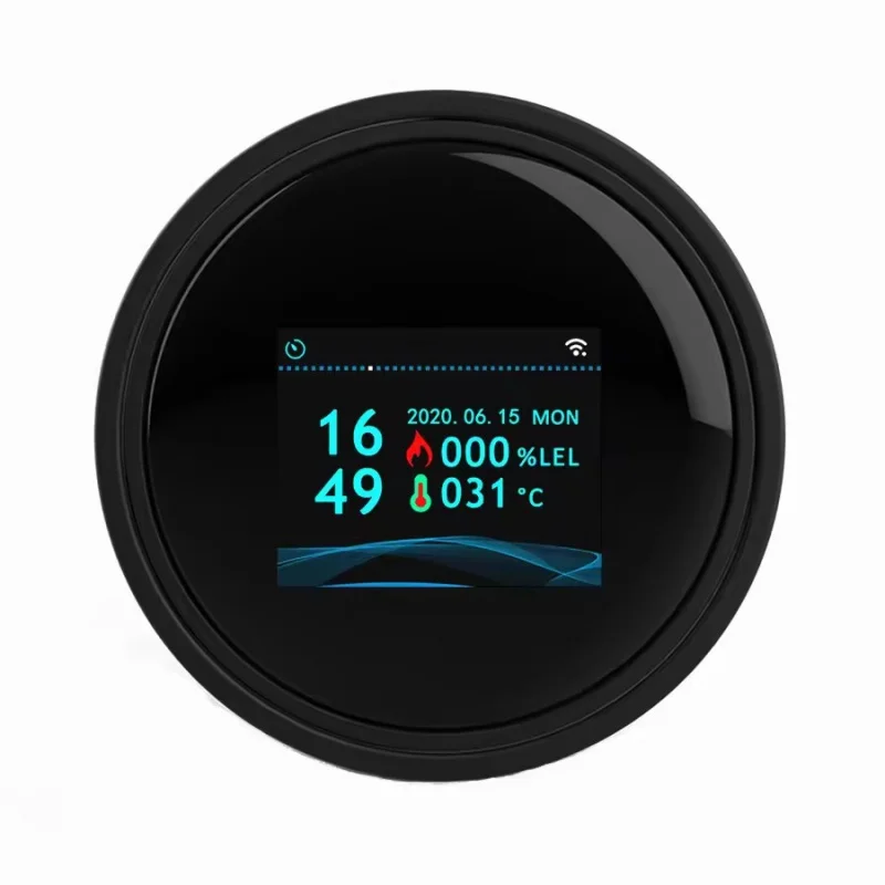 Wifi Natural Gas Sensor Tuya Intelligent Alarm Home Kitchen Gas Leak Detector LCD Display