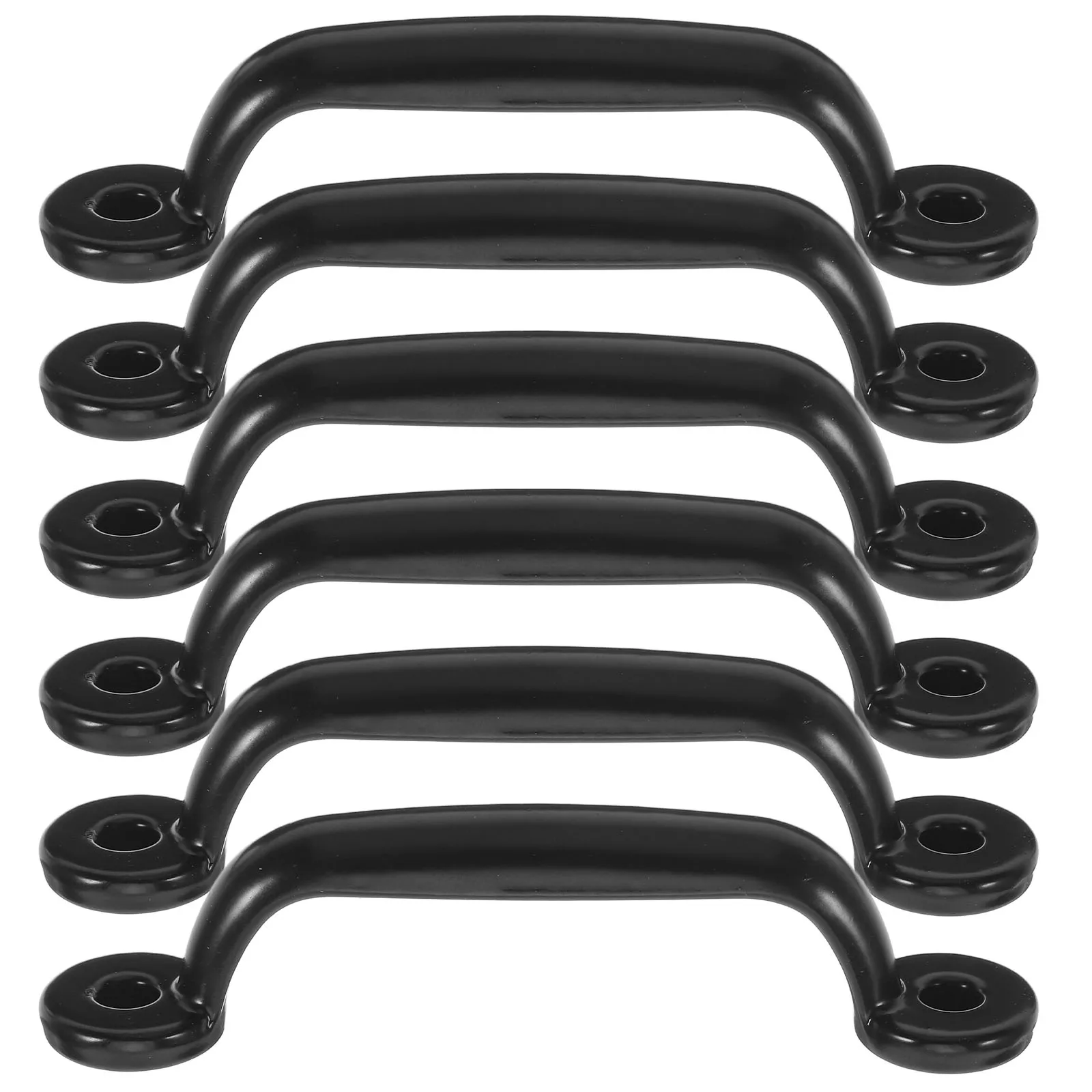 

6pcs Vintage Black Drawer Pulls Simple Metal Cabinet Handles Furniture Wardrobe Hardware Iron Storage Pulls Decorative Hardware