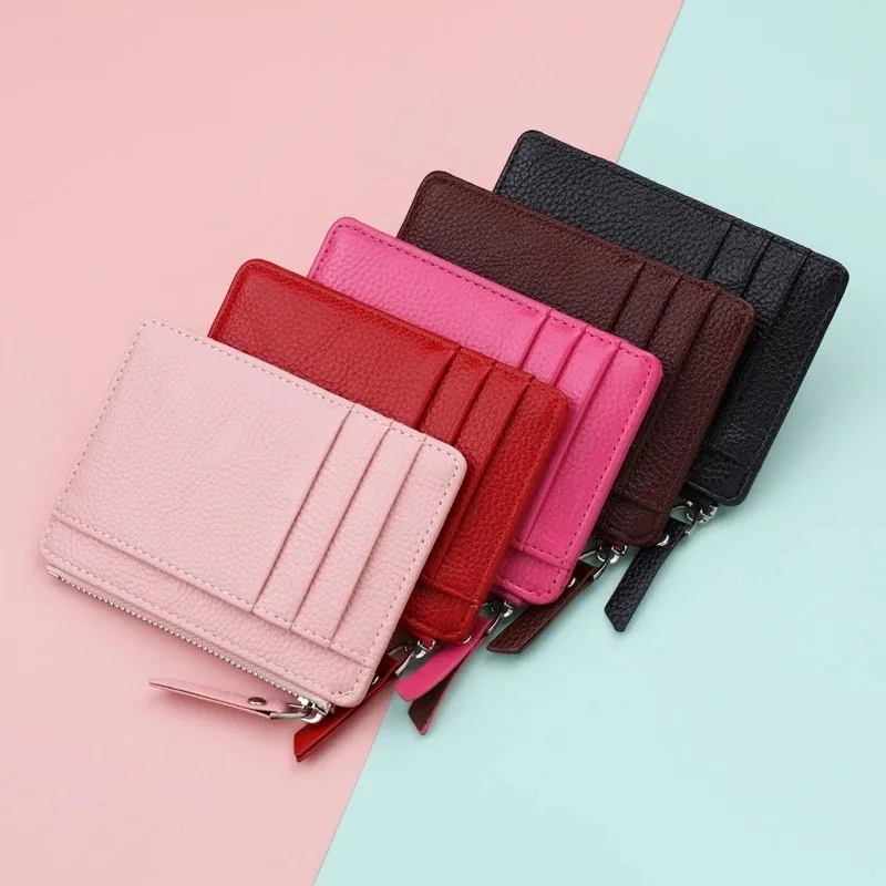 New Arrival Mini Women's Leather Wallet With Coin Pocket Small Money Bag For Men Credit Card Holder Slim Ladies Purse