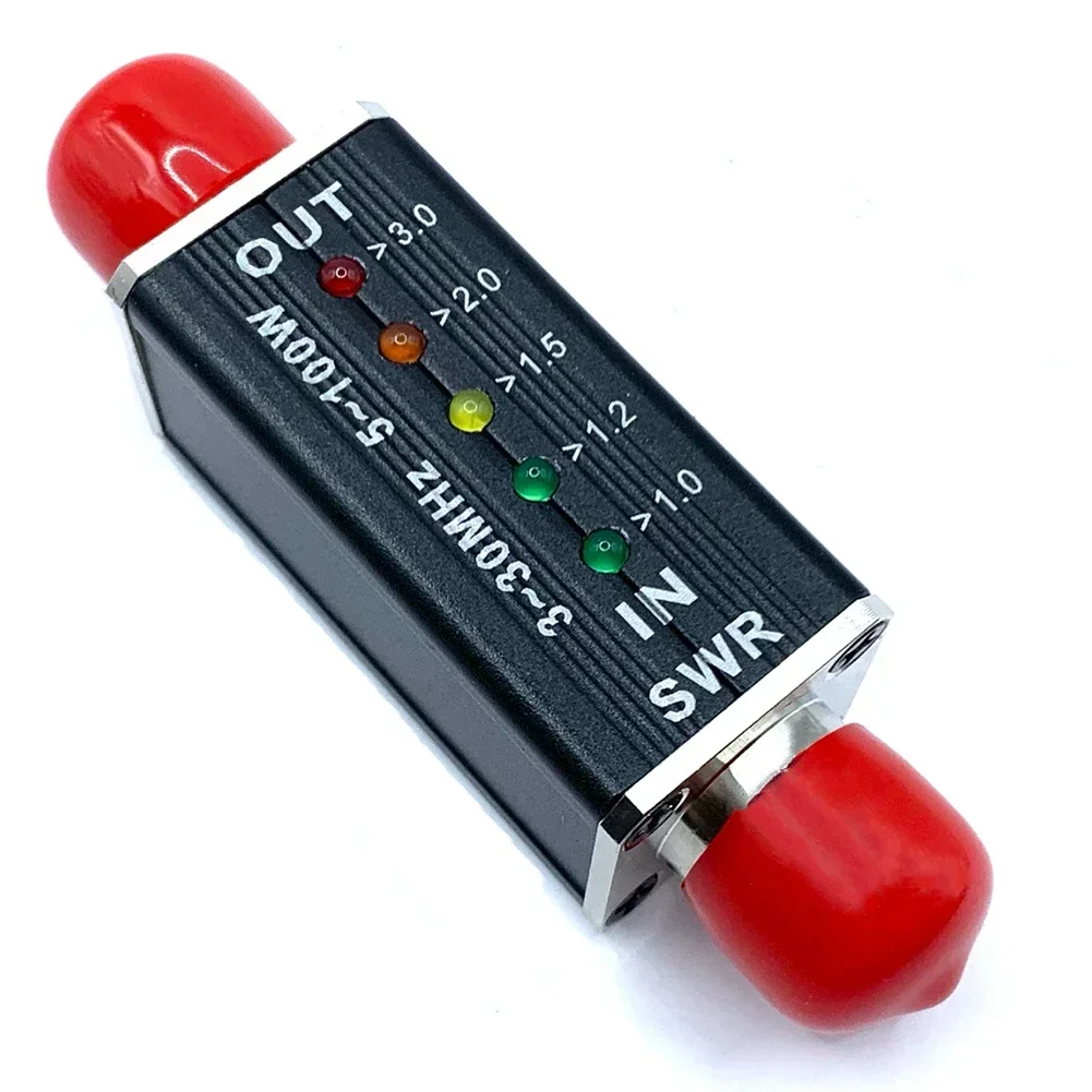 SWR Instrument Indicator With Female Interface LED SWR Meter  3-30MHz Frequency For Broadcasting Television Transmission