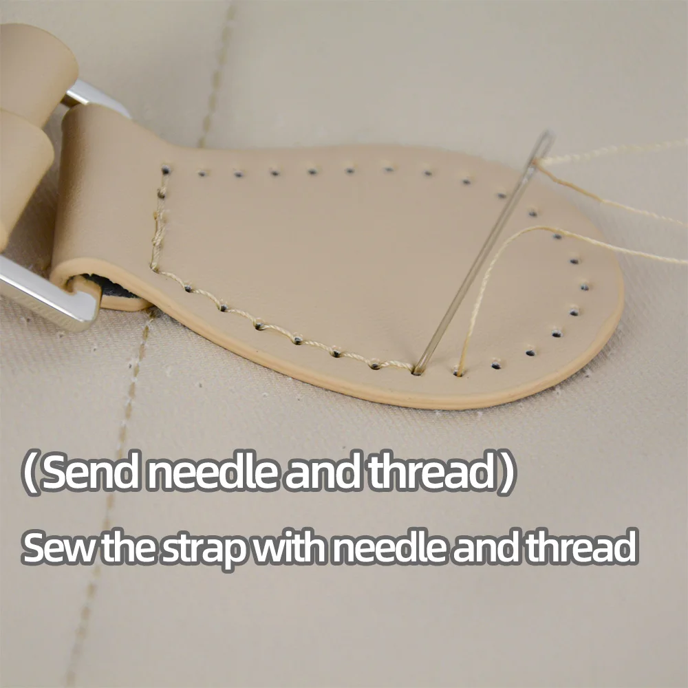 1 Pair of Multifunctional Hand Stitched Sewn Leather Bag Straps Handles Replacements for Single Shoulder Held Bags Accessories