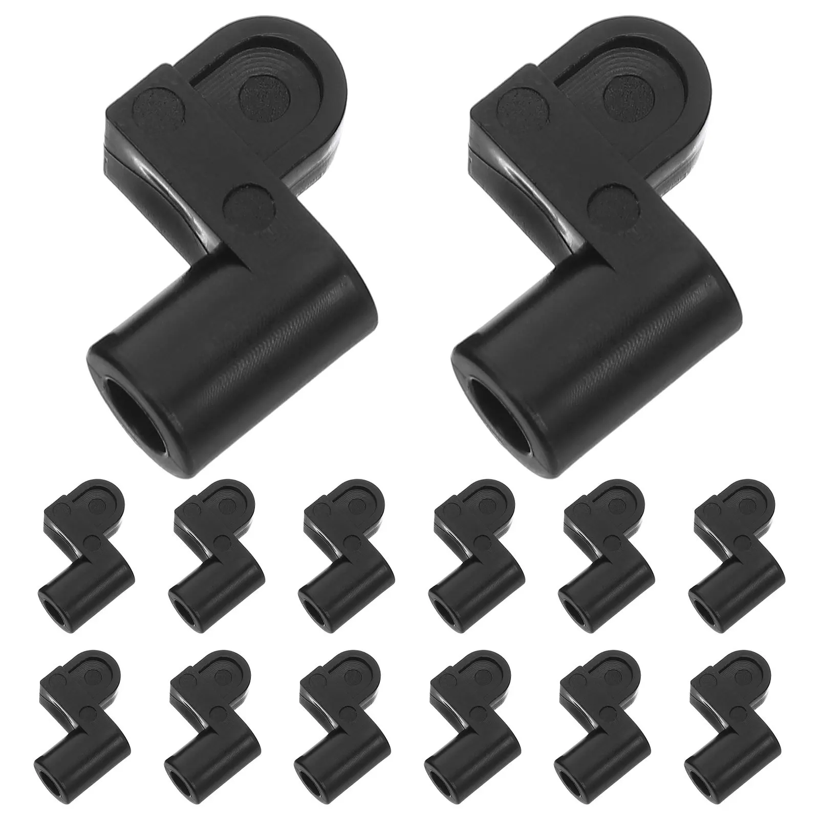 

24pcs 3/8" Window Screen Latch Clips Black Adjustable Fastening Clamps For Rv Storm Door Locking Replacement Screen Mounting