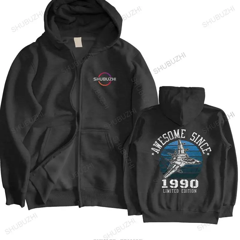 

Classic Awesome Since 1990 zipper Men's Cotton sweatshirt Streetwear Awesome 32 Years Old Birthday Harajuku hoody euro size