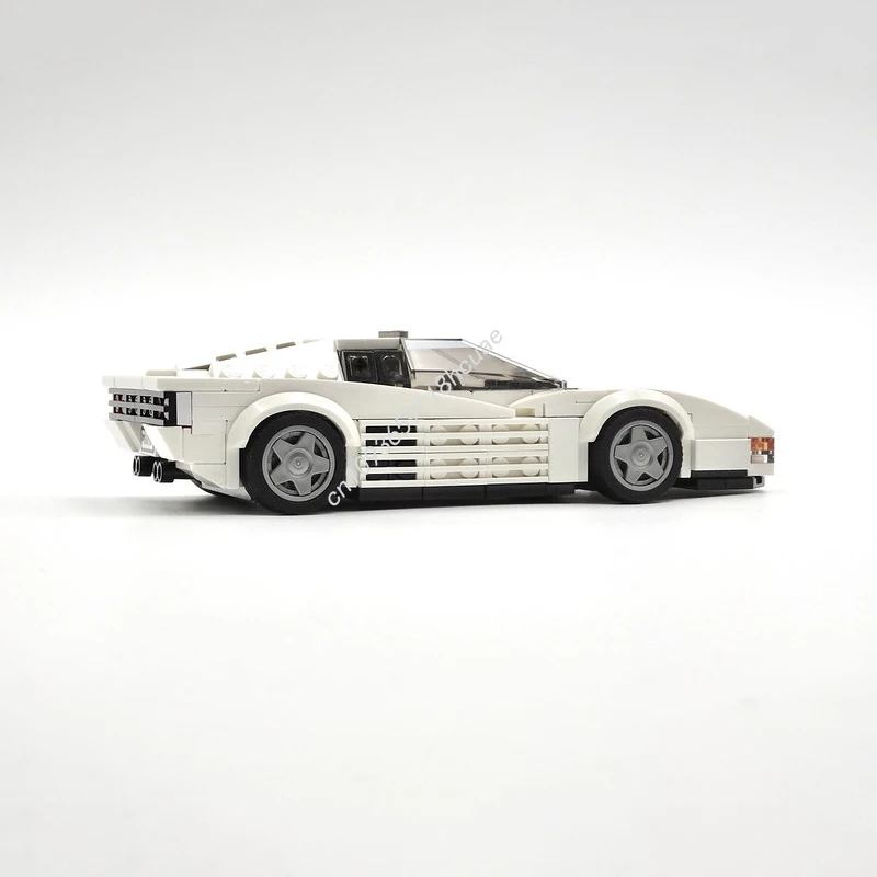

325 деталей, конструктор MOC, развивающая игрушка, Speed Champion, Ferrari Testarossa, креативный набор для сборки, подарок для детей