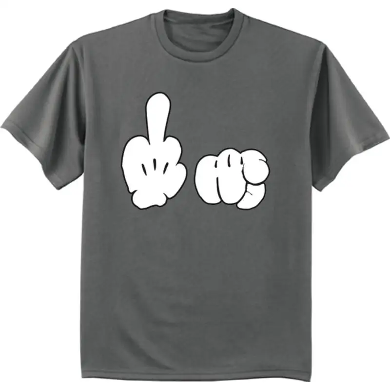 

Middle Finger Funny Rude T Shirt Mens