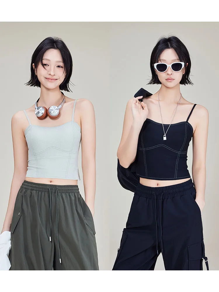 

Женский летний топ Meiyang Sl Strapl с подкладкой на груди, из нейлонового волокна, серия "Naked Feeling", с эффектом обнаженной кожи