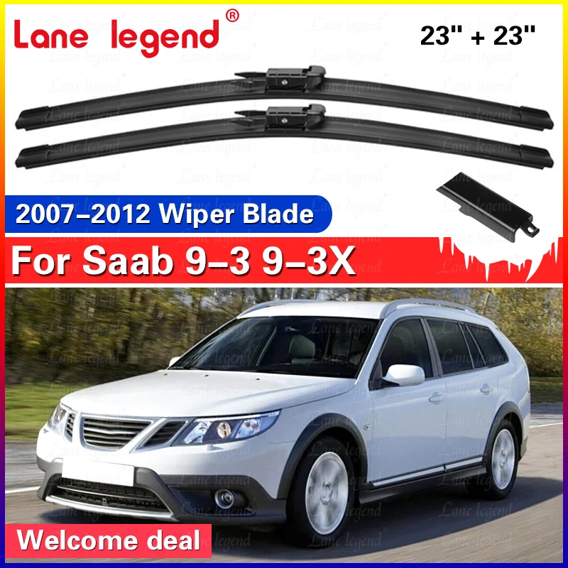

Car Wiper Blades For SAAB 9-3 9-3X 2007-2012 2011 2010 2009 Windshield Windscreen Front Window Blades 23"+23" Car Accessories