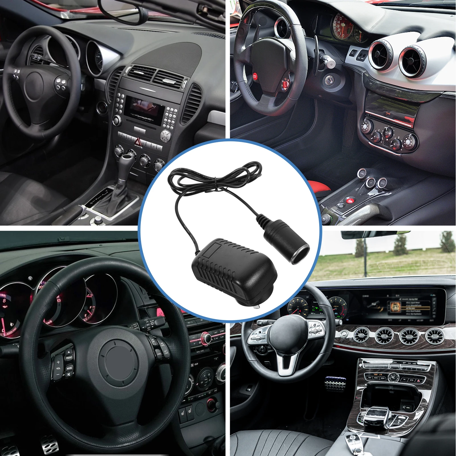 

Car Power Converter Auto Cigarette Lighter Voltage Converter 100-240V to 12V Au Plug Car Adapter for Purifier Fan