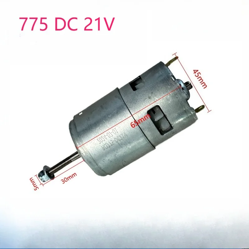 DC Motor  21V Double Bearing 775  9500-10000rpm High-power Brush Motor for Efficient Electric Lawn Mower Operation