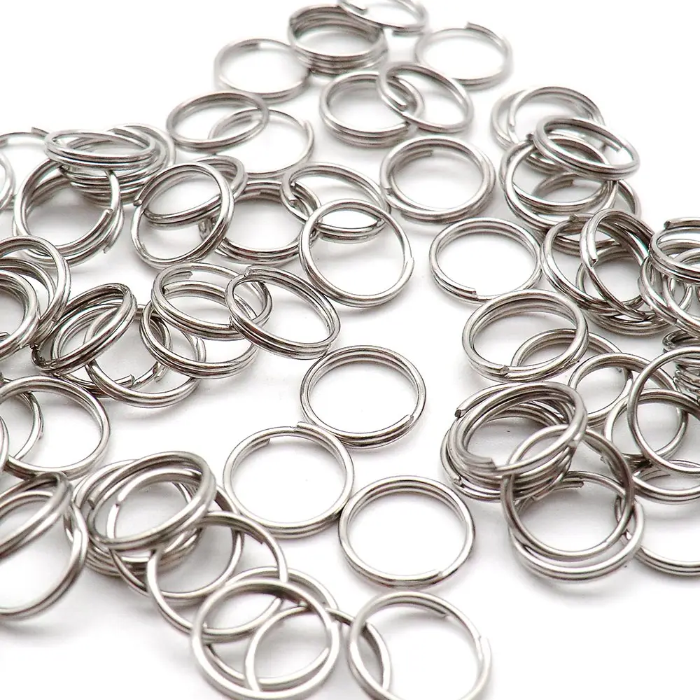 Wholesale 100pcs Stainless Steel Round 8/10/15MM Keyring Metal Chain Pet Dog Tag Jewelry Pendant Cat Collar Accessories