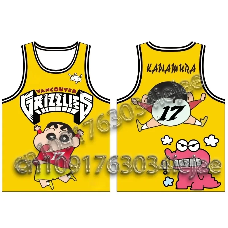 

2025 Hot Sale No.77 Crayon Shin chan Basketball Sports Basketball Training Shirt for Men and Women Fashion Leisure