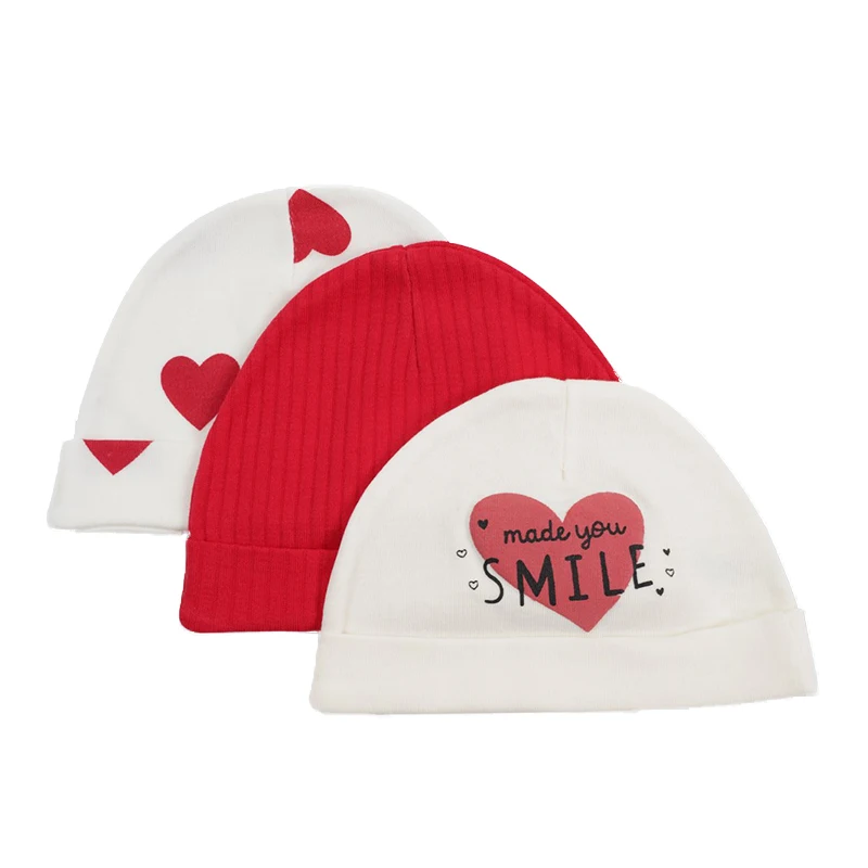 3 Pieces per set Newborn Baby Caps Lovely Cartoon Fashion Infant Baby Hats Sets For Boy Girl