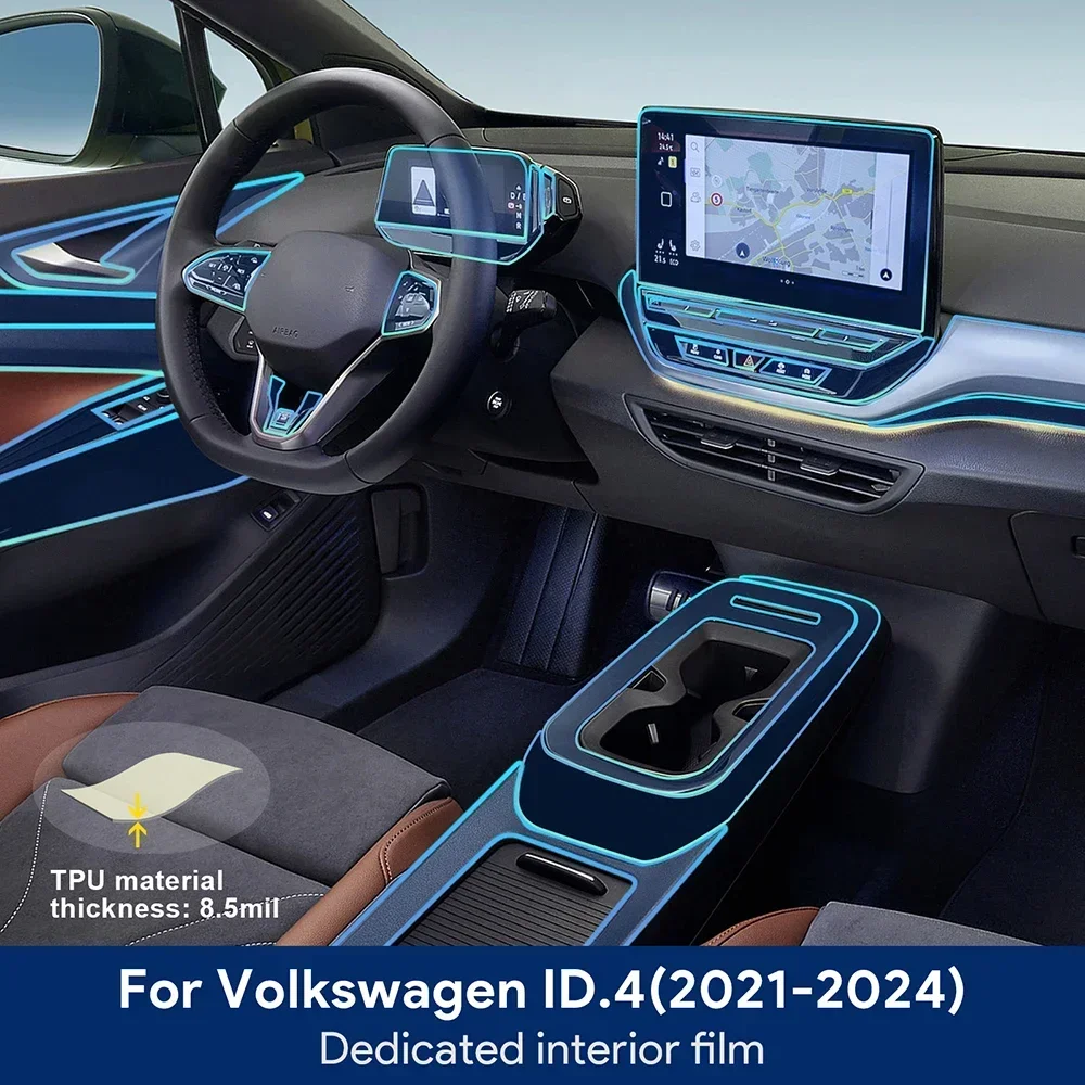 مركز وحدة التحكم والعتاد لوحة الملاحة شاشة بولي TPU الداخلية طبقة رقيقة واقية المضادة للخدش ل Volkswagen VW ID.4 Crozz GTX 2021-2024 #1