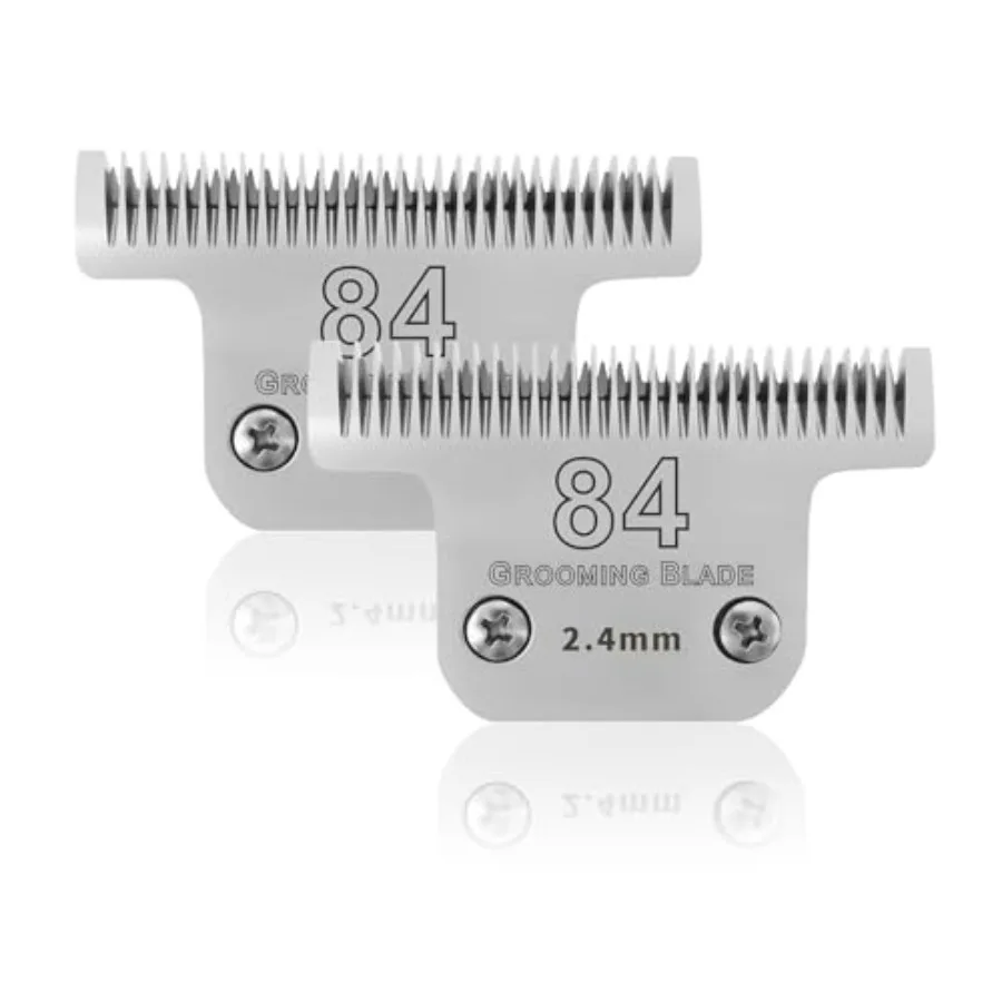 

2 Pack T84# Detachable Pet Dog Grooming Stainless Steel BladesCompatible with Andis/Oster A5/Wahl KM10 Series Dog Clippers Cut
