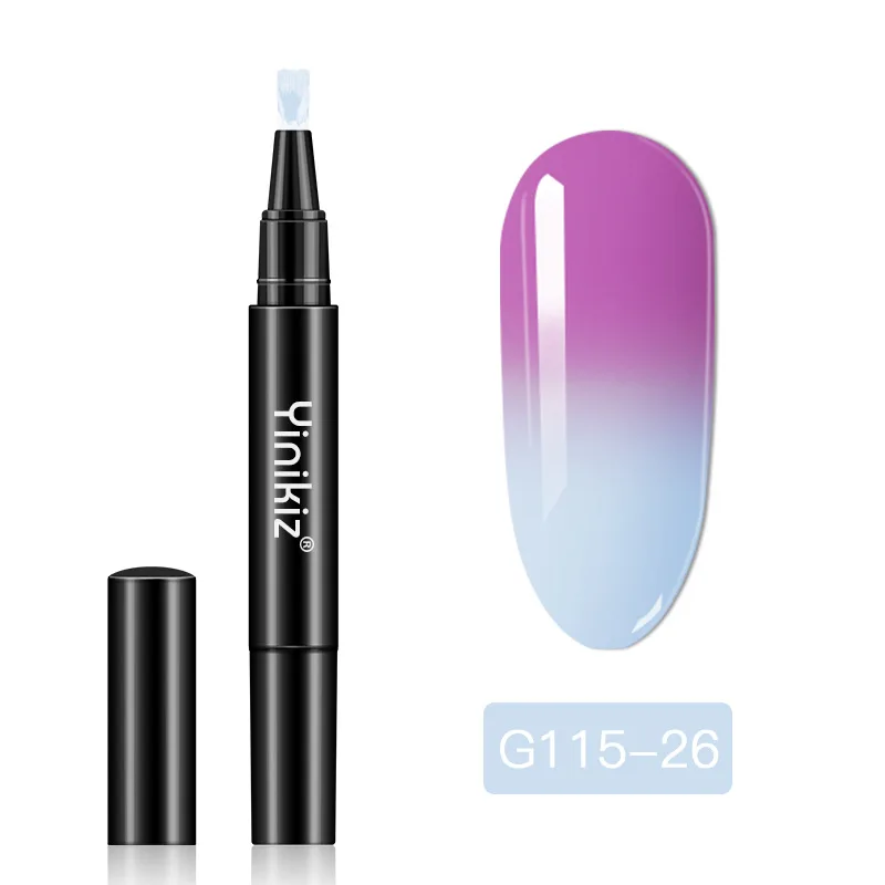 Cambia graduale del colore 5ml Gel UV Cambia temperatura Penna colla per smalto Ruota la colla per facilitare la penna colla per smalto