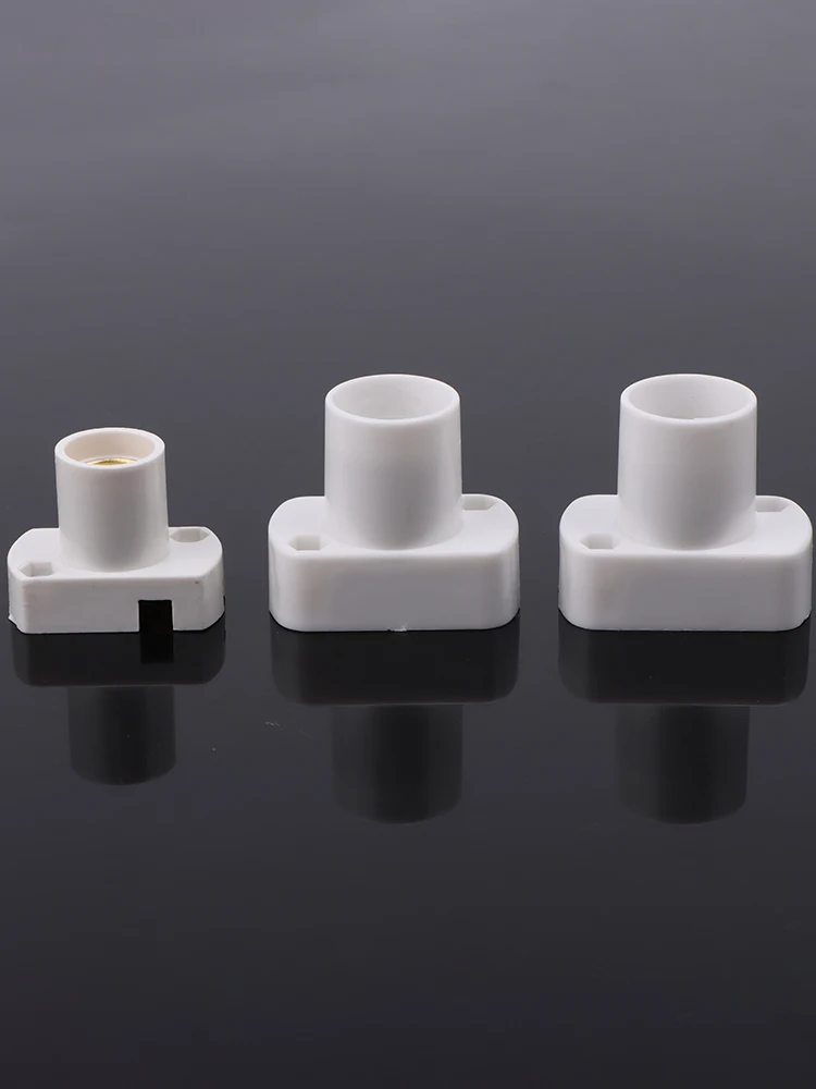 Mini base de lampe à vis blanche, support de lampe, support d'ampoule, adaptateur de douille, accessoires de base en fibre, E12, E14, E17, 1PC