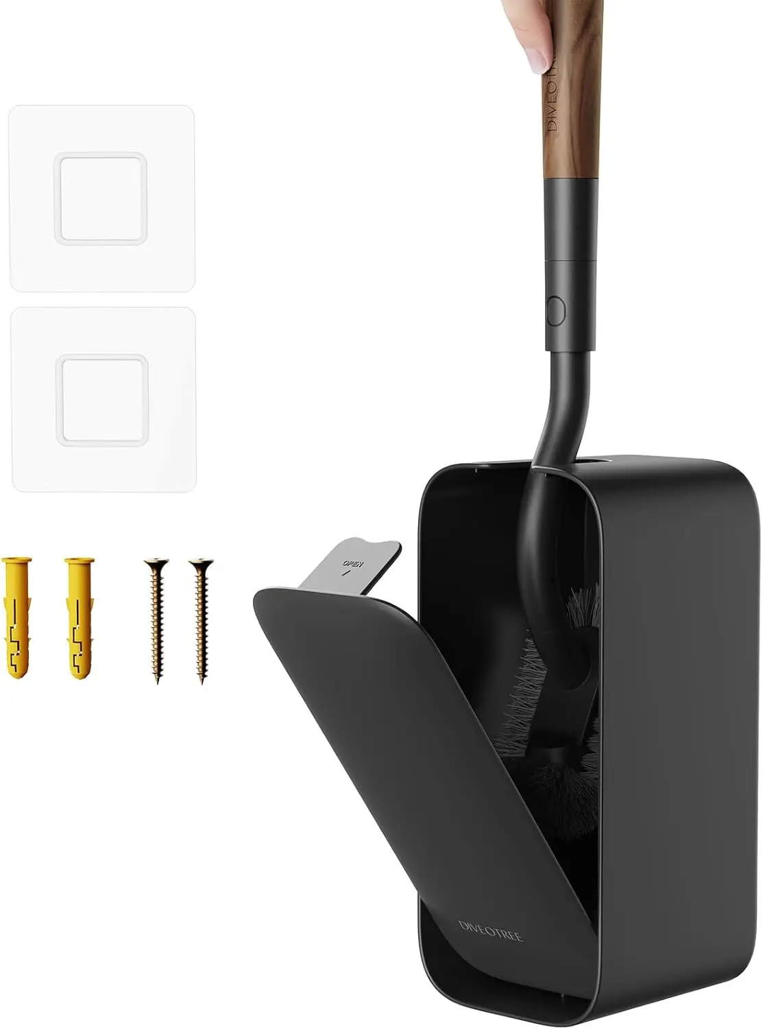 

Toilet Cleaner Brush, Toilet Brush and Holder for Dead Cleaning, Wall Mounted Toilet Bowl Brush for