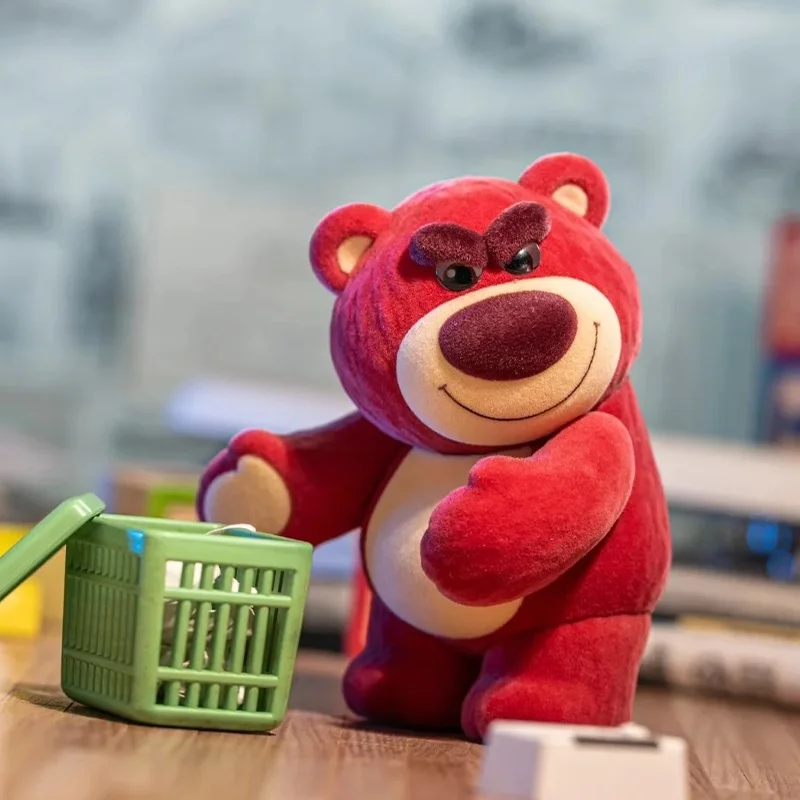 Officiële Disney Lotso ITSME3 Gen3 Flocked Blind Box - Charmant Boss Bear Collectible, schattig pluche cadeau voor kinderen volwassenen verzamelaars