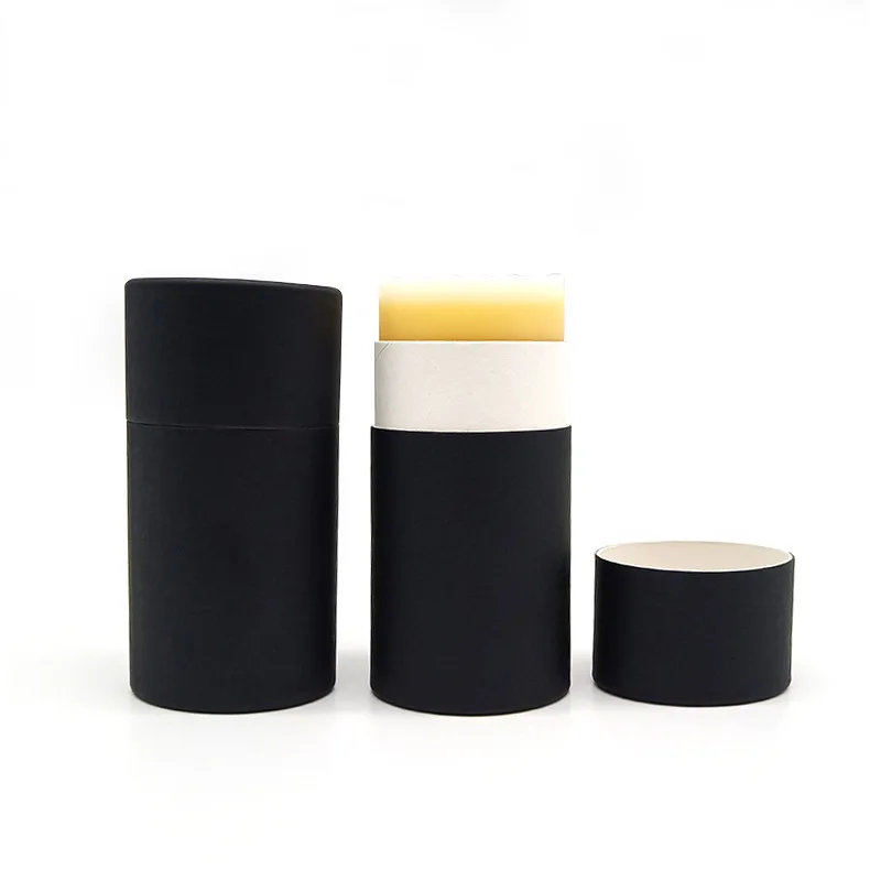 Wholesale Eco Friendly Kraft Paper Push Up Tubes Biodegradable Cardboard Cosmetic Lip Balm Deodorant Container Tube Packaging