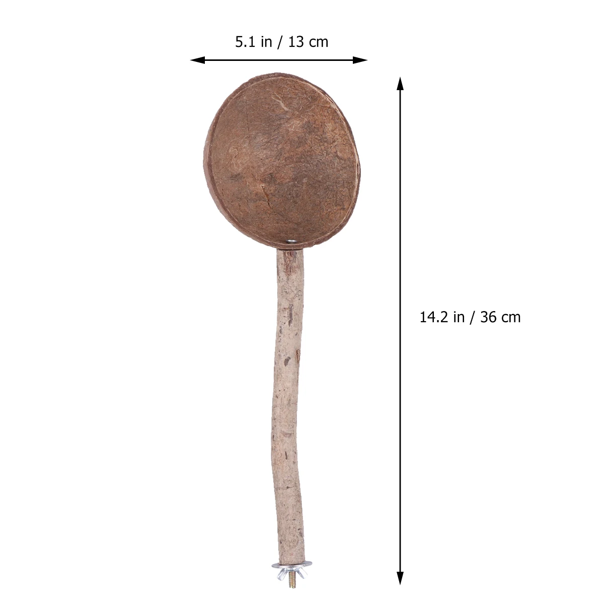 

Pet Coconut Shell Food Bowl Nest Parrot Toy Sleeping Bed Supplies Bird Feeder Stand Stick