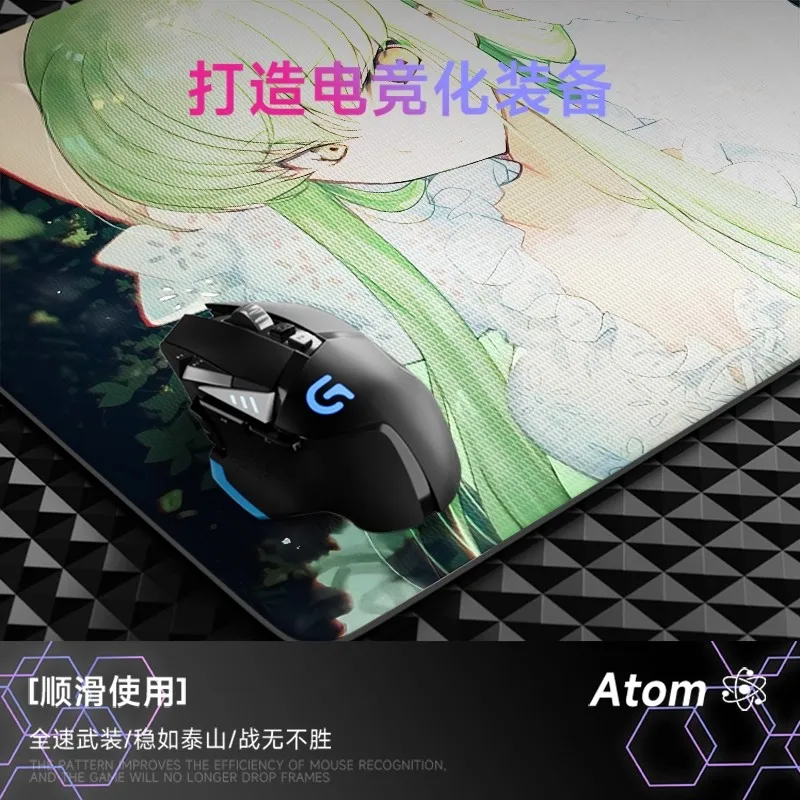 Glass Mouse Pad Anime Tempered PV Smooth FPS Esports Desk Mat DIY Customized Pattern Mousepads Gaming Keyboard Accessories Gift