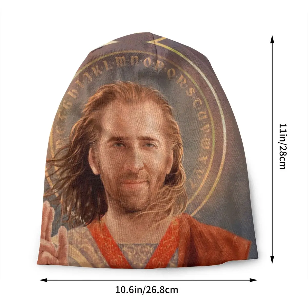 Gorro personalizado Saint Nicolas Cage, gorros tejidos para hombres y mujeres, Hip Hop, Unisex, divertido Meme, gorros cálidos de invierno, gorros