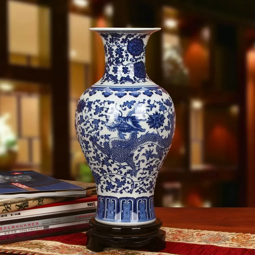 Jingdezhen ceramic home decoration ornaments decorative crafts blue and white porcelain vases