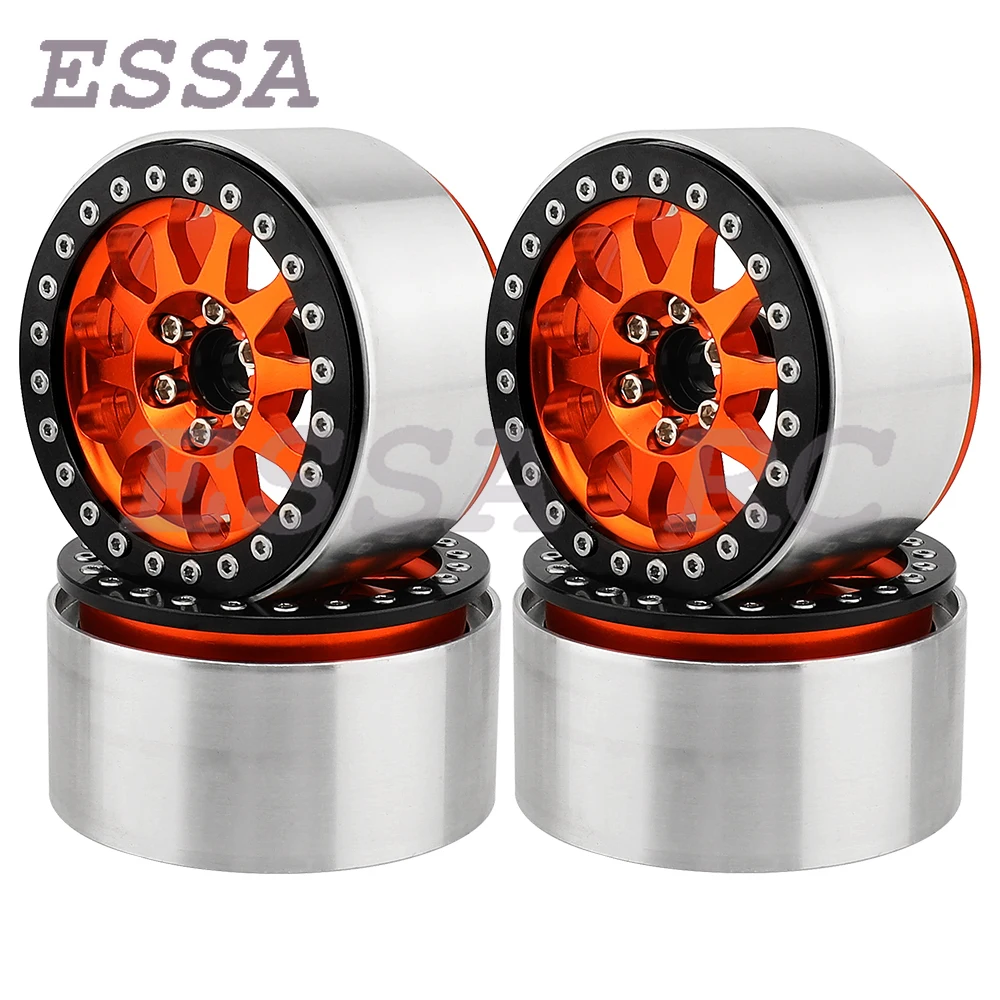 2/4 szt. 2.2-calowe felgi z beadedlockiem, aluminiowe do TRX4 TRX6 Axial SCX10 III 1/10 RC Crawler