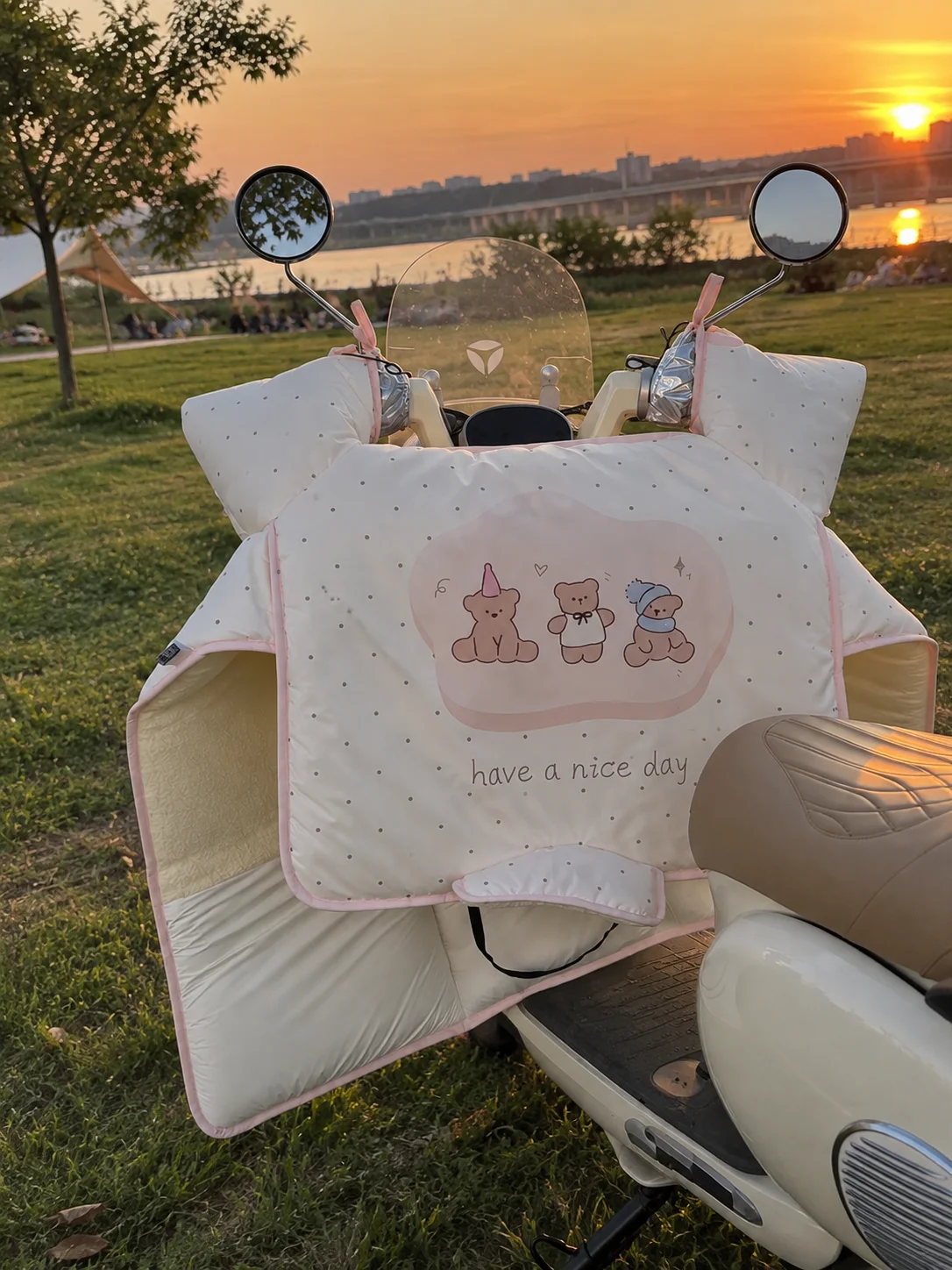 tee-bears-電気自動車用防風布-厚手ベルベット-大型サイズ-耐寒防水防風カバー-電動自転車用