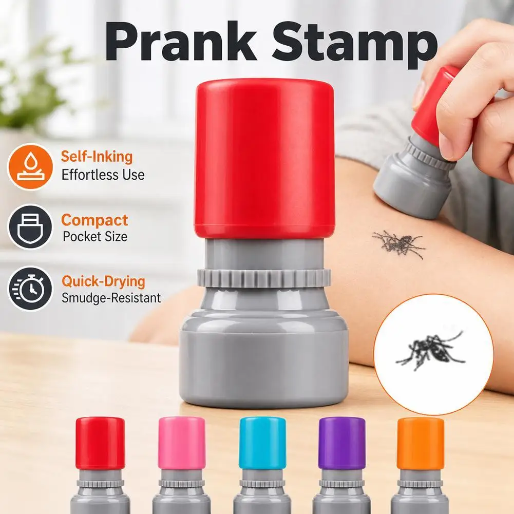 Funny Mosquito Stamp Practical Joke Toy Cartoon Bug Design Novelty Insect Gift Stamps Scrapbooking Paintting Stamps 1pcs 2026