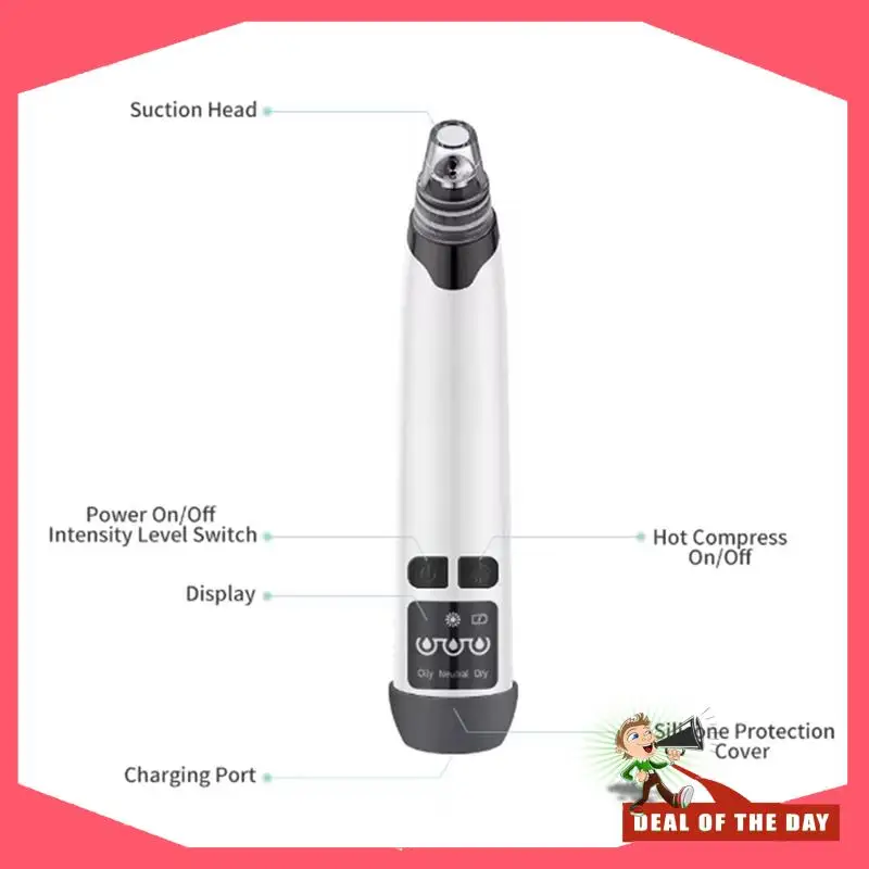 24-Hour Delivery Hot Compress Blackhead Remover Pore Cleaner Electric Nose Face Deep Cleansing Skin Care Device