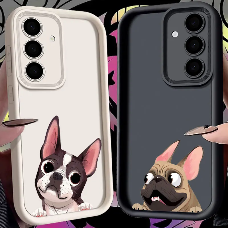 

Boston Terrier Pug Dog French Bulldog Phone Case For Samsung S26 S25 S24 S23 S21 S20 Ultra For Galaxy S25 S24 FE S26 Plus Cover