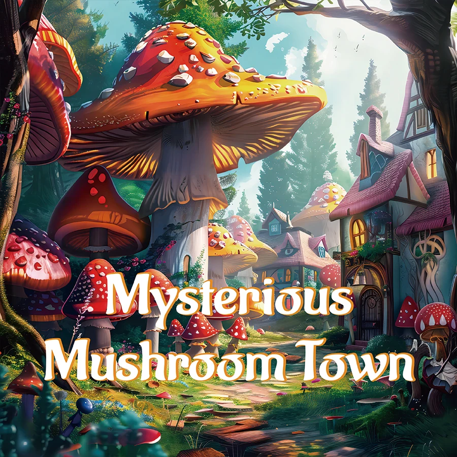 1pc Mysterious Mushroom Town Coloring Book 20 Page Children & Adult Picture Book For Relieve Stress Kill Time Drawing Gifts
