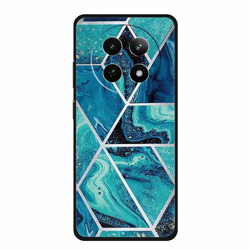 Case For Realme 13 Plus Marble TPU Soft Silicone Back Cover For Realme 13+ Cases Protective Mica Painted Colorful Bumper Capa