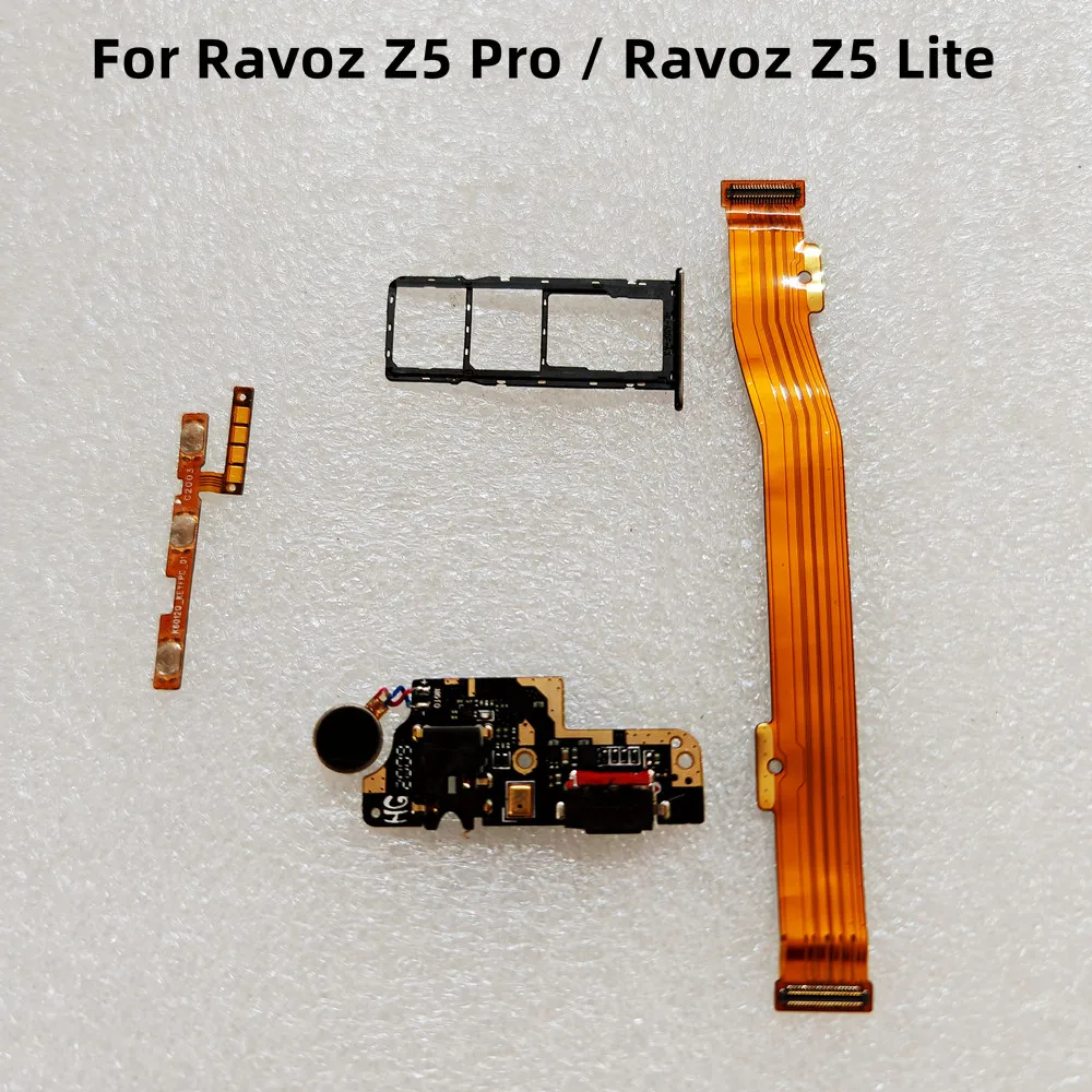 

Pop для Ravoz Z5 Pro Z5 Lite USB-док-станция для зарядки, кабель питания, держатель SIM-карты, основные детали гибкого кабеля