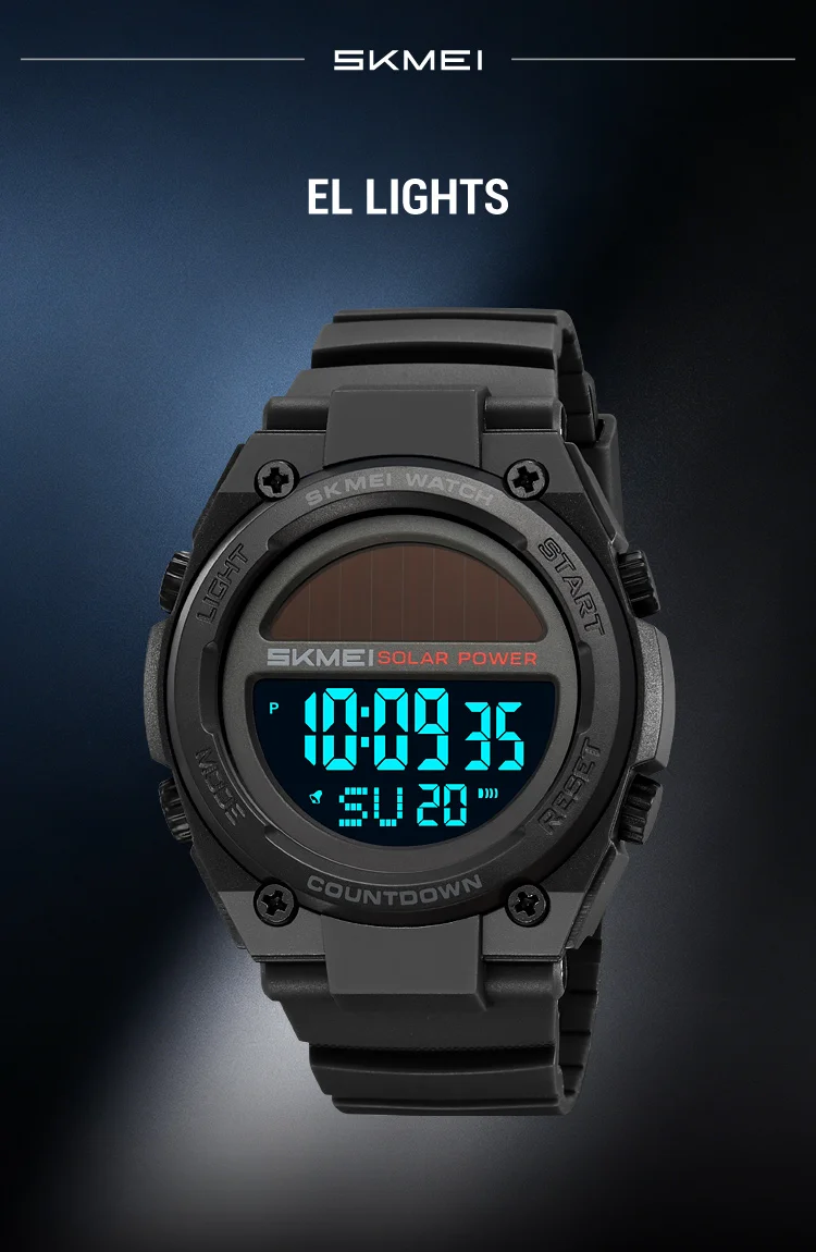 Skmei 2712 Men's Solar-Powered Digital Sports Watch