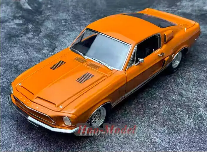 ACME 1/18 For Ford Shelby GT500 KR 1968 Muscle Car Model Diecast Simulation Boys Birthday Gifts Hobby Display Ornaments Orange