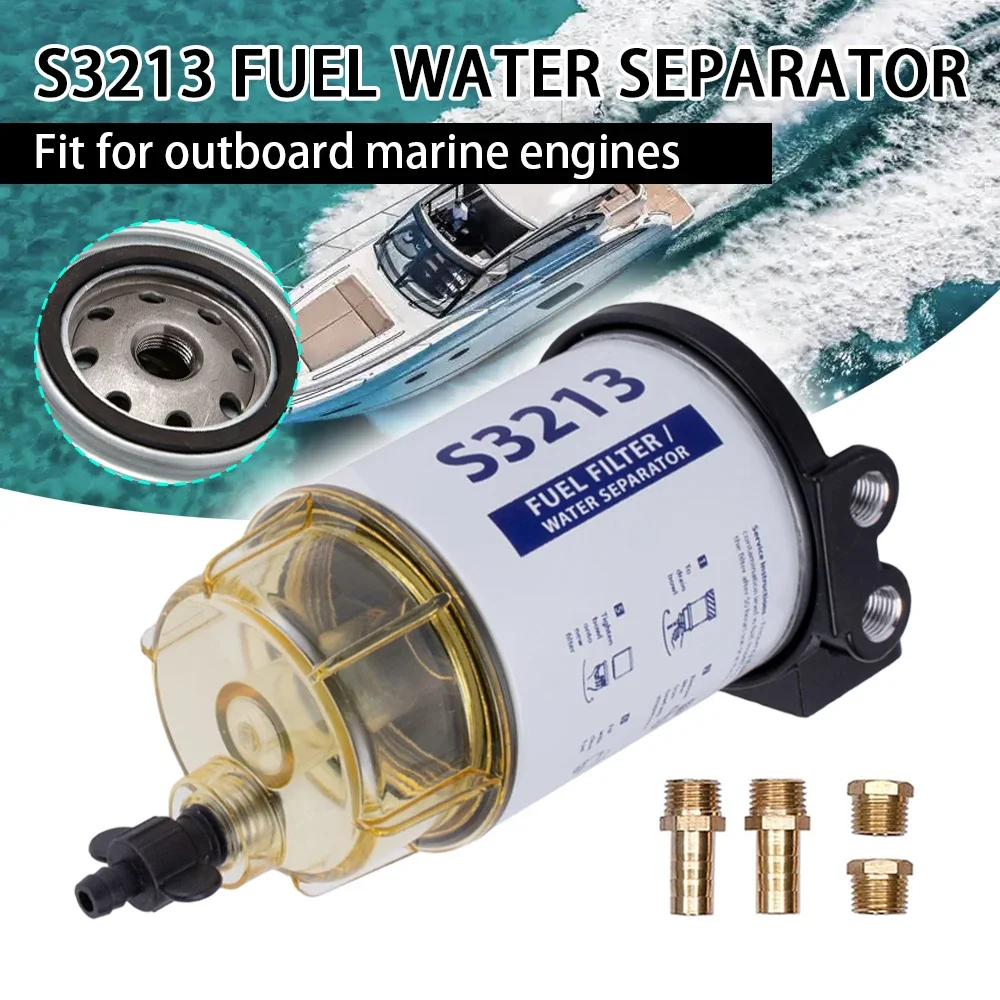 Moteur externe marin S3213 compatible avec le filtre de séparation d'eau, combinaison de filtre de moteur externe marin