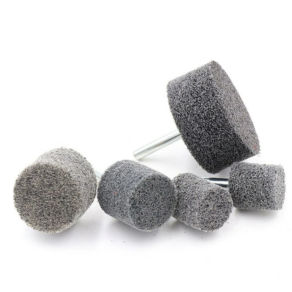 1 pz 20-50mm testa di molatura ruota di lucidatura in fibra di Nylon ruota di lucidatura cilindrica abrasiva 6mm Shank Drill Grinder accessori