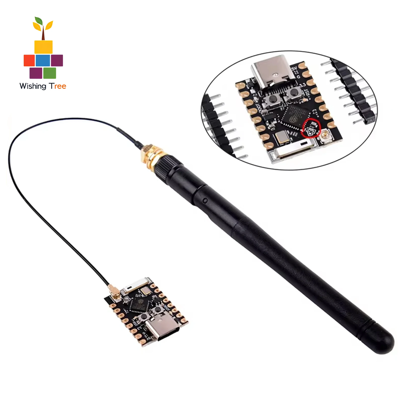 ESP32 C3 SuperMini Development Board WiFi IoT RISC V MCU with External Antenna Ultra Low Power Mini Size