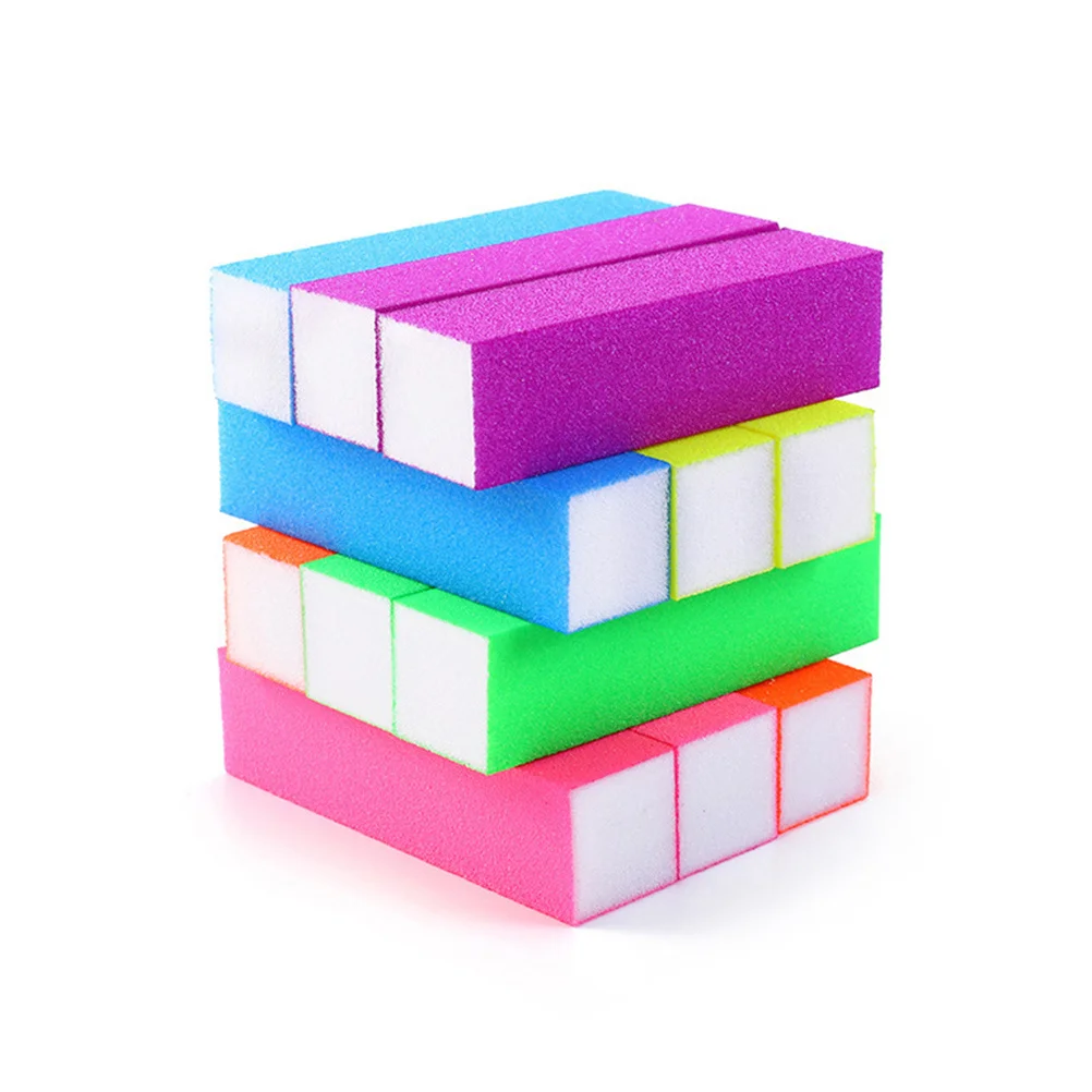 12 Stück Maniküre-Nagelfeilen, Puffer, Schwammpolierer, langlebig, tragbar, einfache Verwendung für Zuhause, Salon, Nagelfeilen, Maniküre-Zubehör