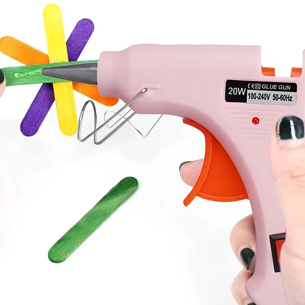 UK Plug 20W Mini Hot Glue Gun with Glue Sticks Rapid Preheating for Melting Glue Ideal for DIY Art Projects and Home Repairs