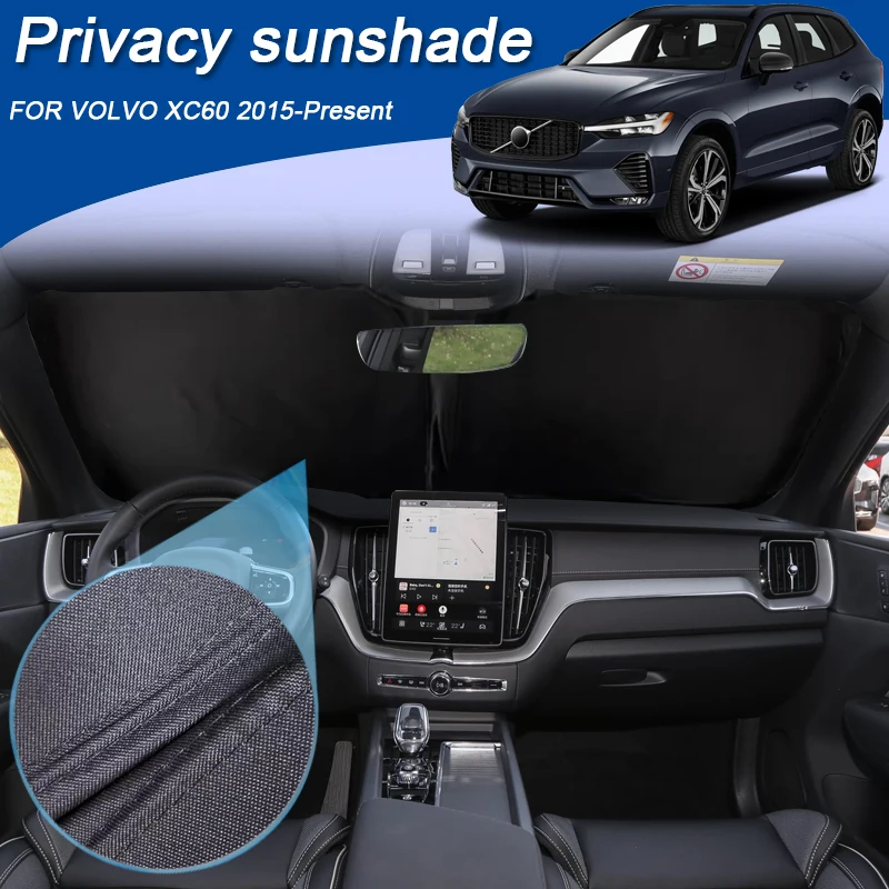 

Car Black Windows Privacy Sunshade For VOLVO XC60 2015-Present Anti-UV Heat Insulation Protect Cover Interior Auto Accessories