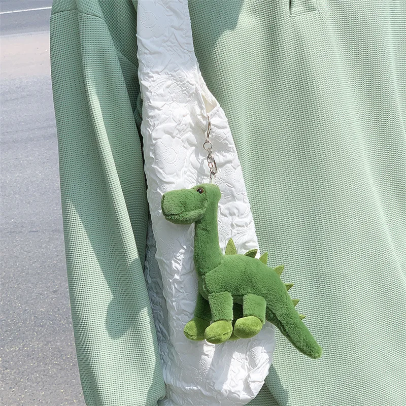 Cartoon Kawaii Green Small Fresh Long Neck Small Dinosaur Plush Doll Keychain Pendant Creative Fashion Cute Dinosaur Bag Pendant