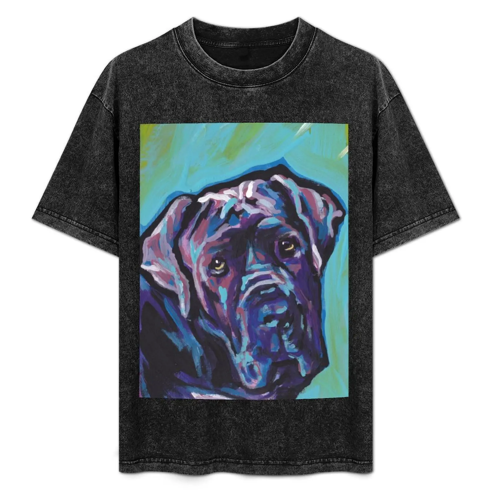 

Neapolitan Mastiff Dog Bright colorful pop dog art T-Shirt man t shirt cotton T-Shirt