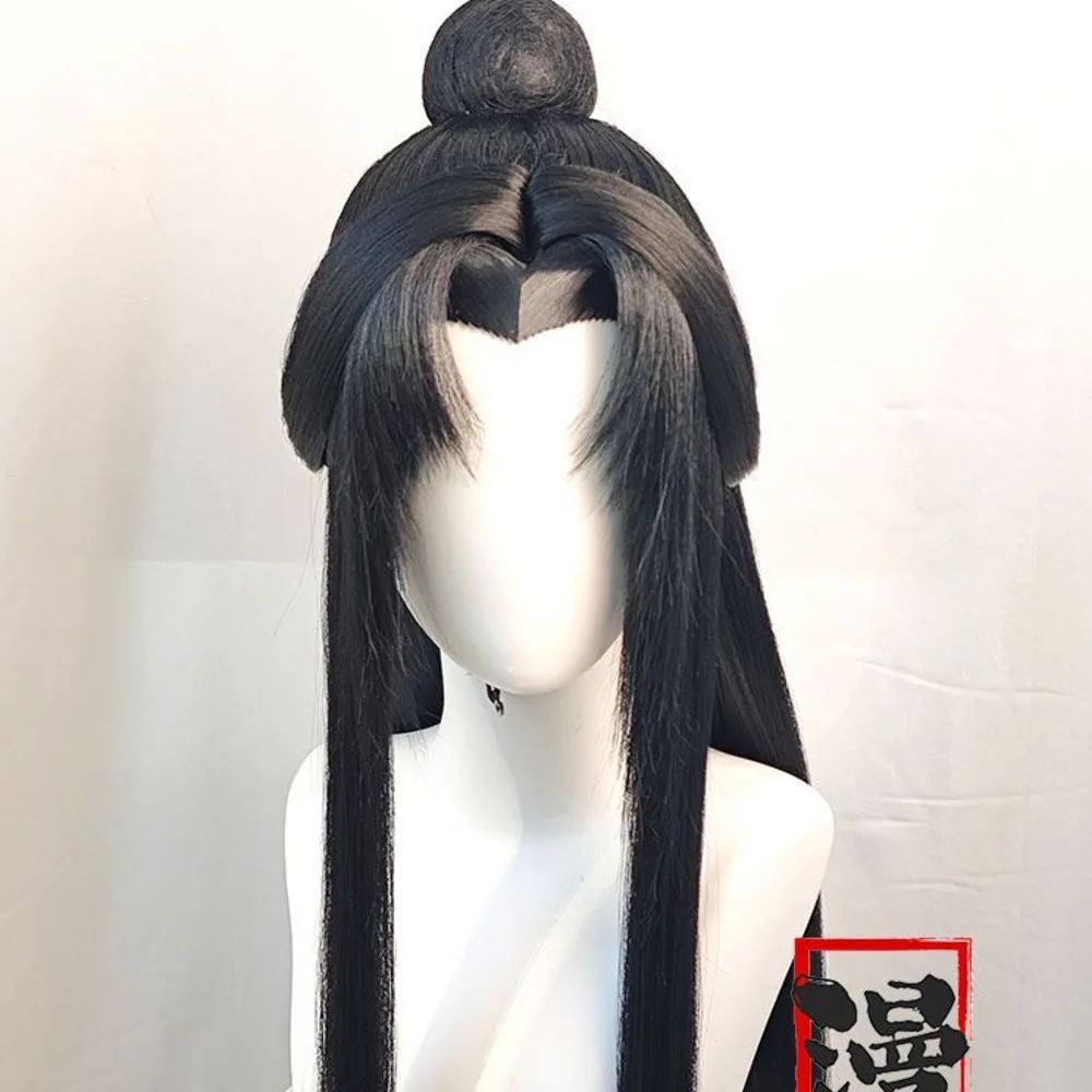 Stylized The Scum Villain’s Self Shen Qingqiu Customized Unisex Luo Binghe Women Anime Halloween Costume Wig Chinese Fan Wig+cap