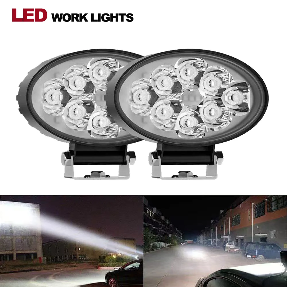 

LED Tractor Oval Work Light Car Lamp 12V 24V Offroad Cab Headlight for Mining Crane Dump Truck Forklift ATV Spotlight