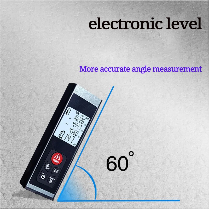 Mini Laser Entfernungs messer Maßband Bauwerk zeuge Aluminium legierung Gehäuse USB-Aufladung unterstützt Winkel messung