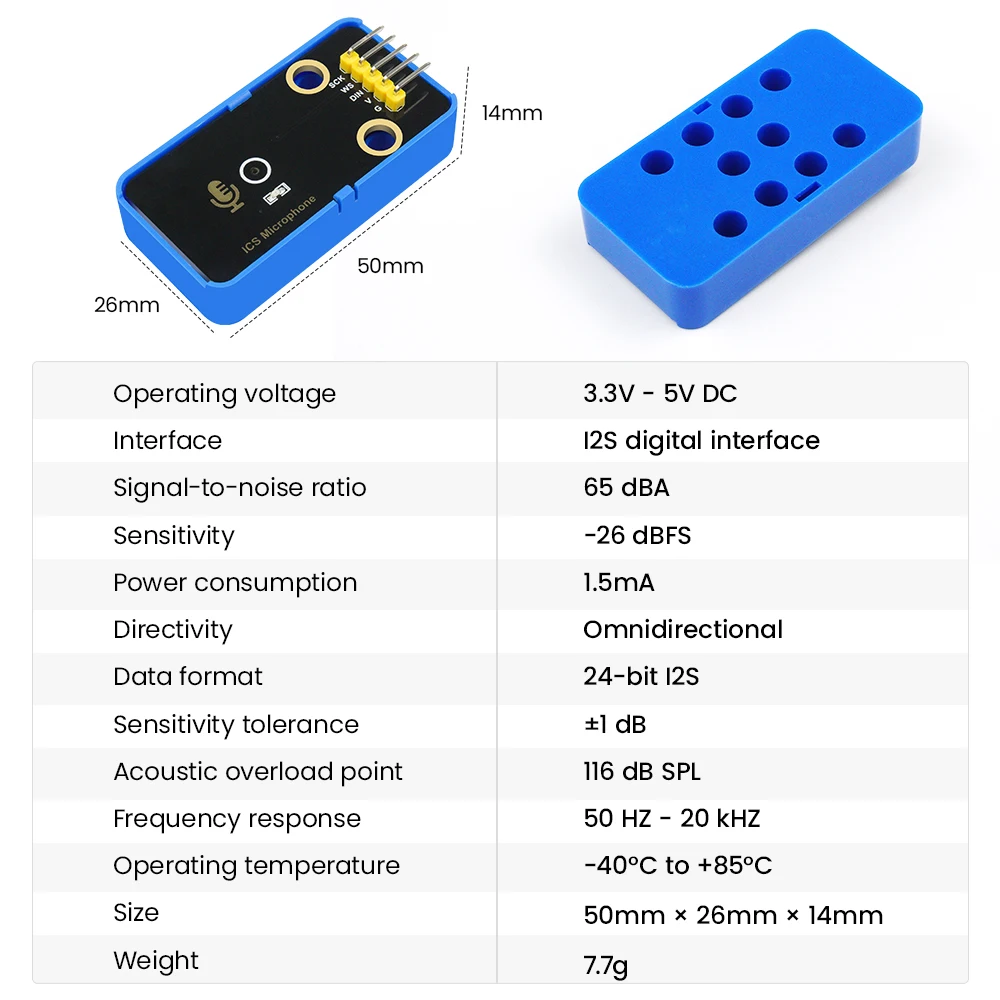 Keyestudio ICS Microphone Module For Arduono ESP32 Programming Project DIY Electronic Programing Project Kit